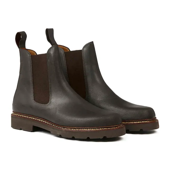 Chaussures en cuir QUERCY - Brun foncé P40