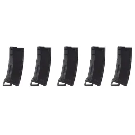 Pack de 5 chargeurs Mid-cap Speed 130 billes pour M4 AEG noir CHARGEUR LT 130 rds POLYMER M4/M16 noir PACK DE 5