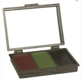 Palette grimage camo 3 couleurs avec miroir Palette grimage 3 couleurs avec miroir