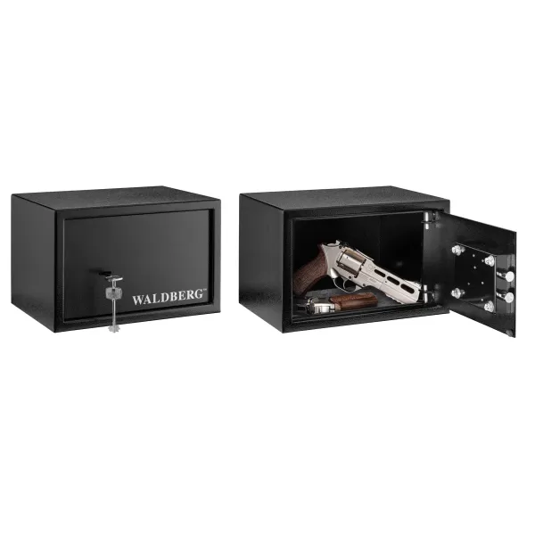 Coffre premium pour armes de poing à clef - Waldberg COFFRE WALDBERG ARMES POINGS 230x350x250 - 2 clefs