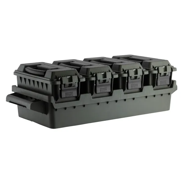 Set 4 caisses à munitions avec bac de transport SET 4 CAISSES A MUNITION .30 + SUPPORT TRANSPORT