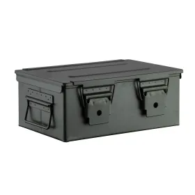 Caisse à munitions métallique verte 33x22x13cm CAISSE MUITION METAL VERTE DIM  33 X 22 X 13