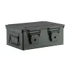 Caisse à munitions métallique verte 33x22x13cm CAISSE MUITION METAL VERTE DIM  33 X 22 X 13