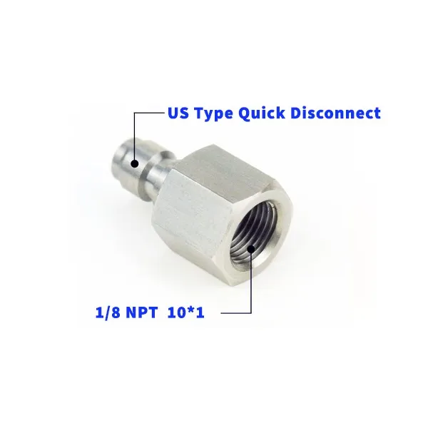 Adaptateur HPA / PCP  1/8 NPT avec connecteur type US