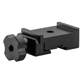 Pied aluminium monobloc à rail de 11mm pour compensateur. Pied alu monobloc