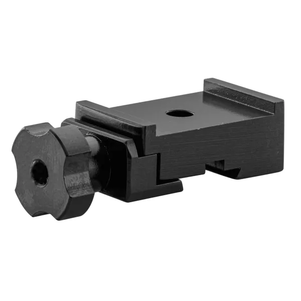 Pied aluminium monobloc à rail de 11mm pour compensateur. Pied alu monobloc