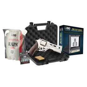 Pack Airsoft revolver CO2 CHIAPPA RHINO 50DS + Co2 + billes + cible + mallette PACK RHINO 50DS SILVER CO2