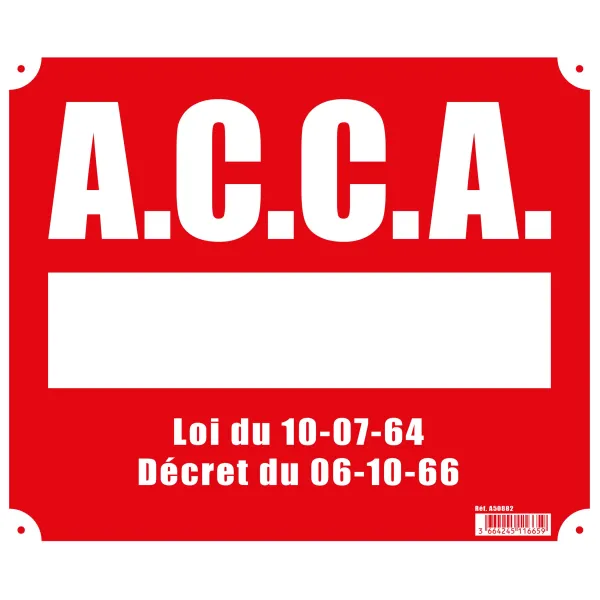 Panneau ''A.C.C.A.'' 30 x 25 cm akylux Akilux