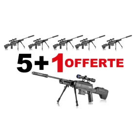 6 Carabines à air comprimé Black Ops sniper dont 1 offerte PACK DE 6 CARABINES BLACK OPS