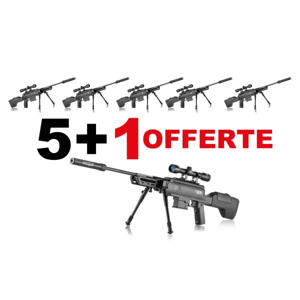 6 Carabines à air comprimé Black Ops sniper dont 1 offerte PACK DE 6 CARABINES BLACK OPS