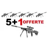 6 Carabines à air comprimé Black Ops sniper dont 1 offerte PACK DE 6 CARABINES BLACK OPS