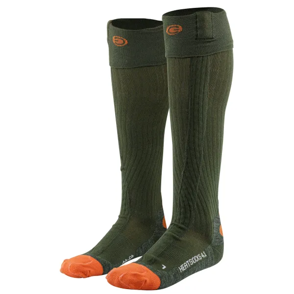 Chaussettes chauffantes Heat STOCK 4.1 TOE CAP et pack batteries - Lenz Lenz 4.1 Green P42/44