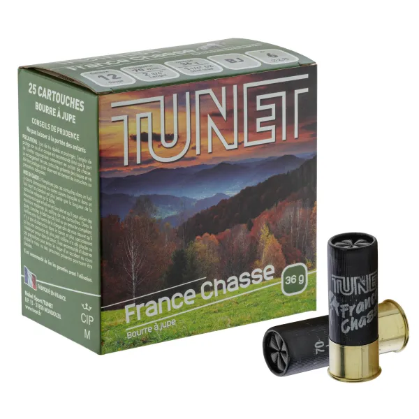 Cartouches TUNET France Chasse 12/70 Plombs 4 à 7 12/70 plomb n°5