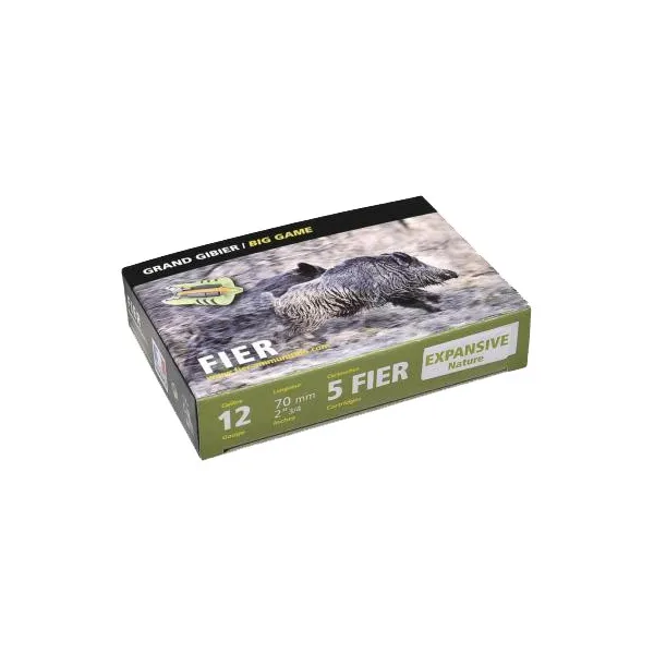 Cartouche Fier à balle Expansive Nature 24,3 g - Cal.12/70 FIER BALL CAL.12/70 STD SANS PLOMB BTE/5