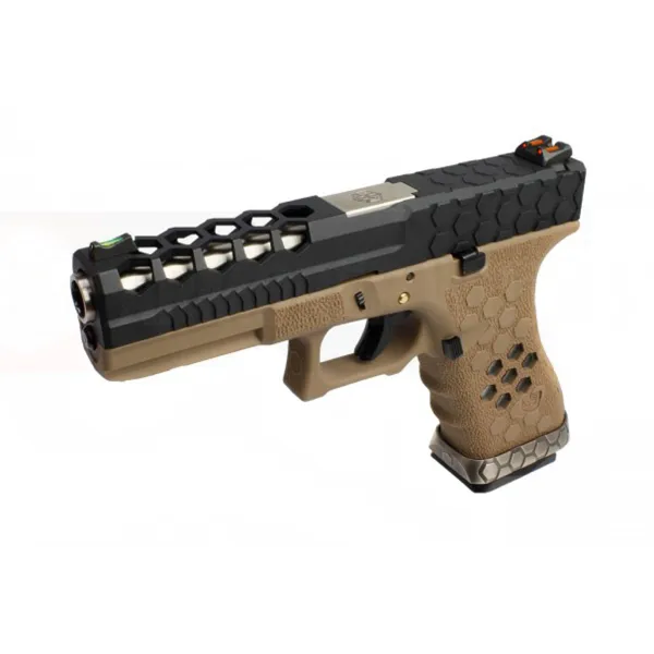 Réplique GBB VX0111 hex cut Tan/Noir REP GBB AW VX0111 HEX CUT - TAN  !! px NET !!