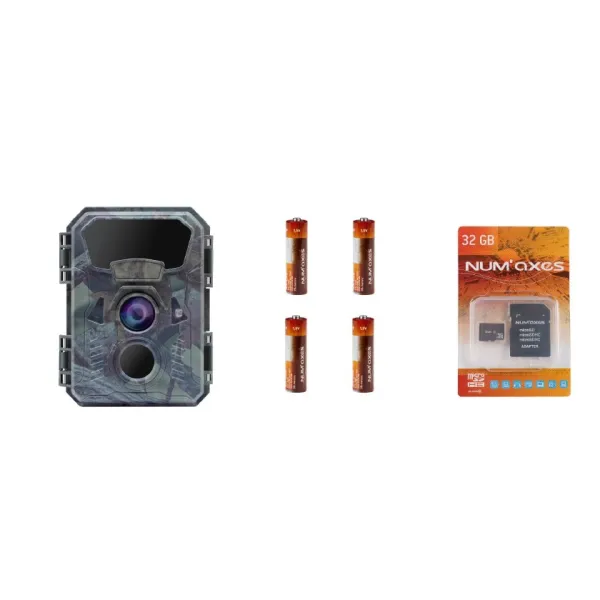 NUM'AXES - Pack Piège photographique PIE1066 + 4 piles AA LR6 + carte mémoire 32 Gb NUM'AXES - Piège photographique PIE1066 (ave