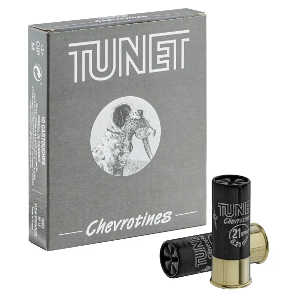 Cartouches TUNET chevrotines 12/67 21 gr cal. 12/67