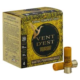 Cartouches TUNET Yellow TEMPEST 24g acier 20/70 Yellow Tempest n°4