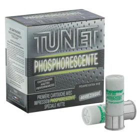 Cartouches de chasse Hautes Performances Niro phosphorescentes Acier/Zinc 12/70 35g Tunet 12/70 35g HP Acier/Zinc 2