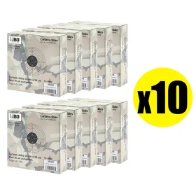 Pack Cibles cartonnées 14 x 14 cm Shoot Again (x10) Pack 100 cibles Blanches avec centre noir