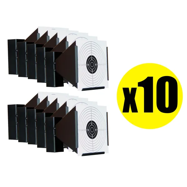 Pack Porte cible conique métallique 17x17 cm (x10) PACK X 10 PORTE CIBLE CONIQUE 17 X 17