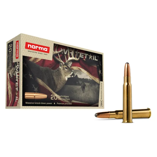 Cartouche de chasse Norma 8x57 JRS 285gr / 18.5g Whitetail Soft Point (boîte de 20 cartouches) Norma - 8x57JRS 12.7g/196gr White