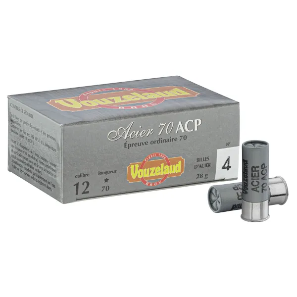 Cartouches Vouzelaud Acier 70 ACP Hautes Performances - Cal. 12/70 12/70 acier n°6