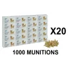 PACK 1000 Munitions ATS X-Force Cal. 9x19 mm LUGER 124 grs !B! 20X BOITES DE 50 ATS 9X19 FMJ 124 GRAINS CIP