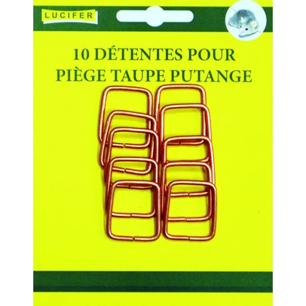 Détentes pour pièges à taupe (par 10) détentes pour pièges à taupe Putange (x10)