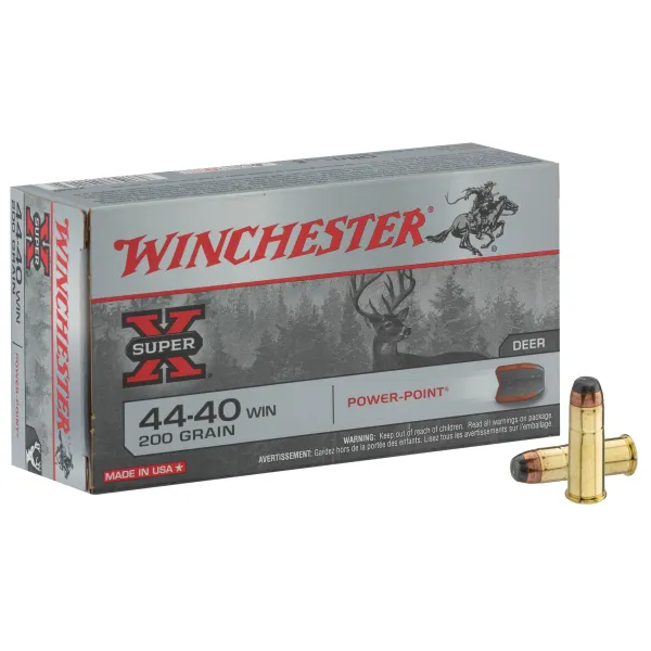 Munitions  Cal. 44-40 à percussion centrale Winchester Demi blindée - Soft Point
