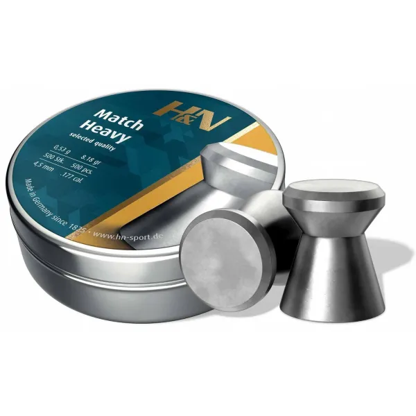 H&N 500 plombs 4.5mm Heavy Match HN PLOMBS  MATCH 4.50 HEAVY   BTE/500
