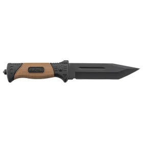 Couteau de combat - Lame 16 cm - Manche kaki antidérapant Couteau de combat kaki 16 cm