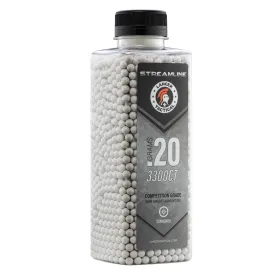 Billes Streamline Lancer Tactical - 0.20g CARTON DE 12 BOUTEILLES DE 3300 BB's LT STREAMLINE - 0.20g