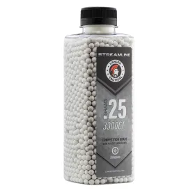 Billes Streamline Lancer Tactical - 0.25g CARTON DE 12 BOUTEILLES DE 3300 BB's LT STREAMLINE - 0.25g