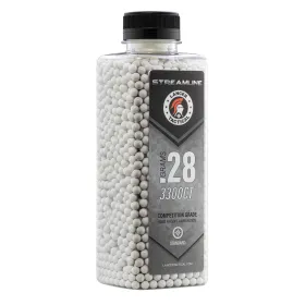 Billes Streamline Lancer Tactical - 0.28g CARTON DE 12 BOUTEILLES DE 3300 BB's LT STREAMLINE - 0.28g