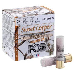 Cartouche de chasse sans plomb FOB Sweet Copper cal. 28 HP Calibre 28 - Plomb 6
