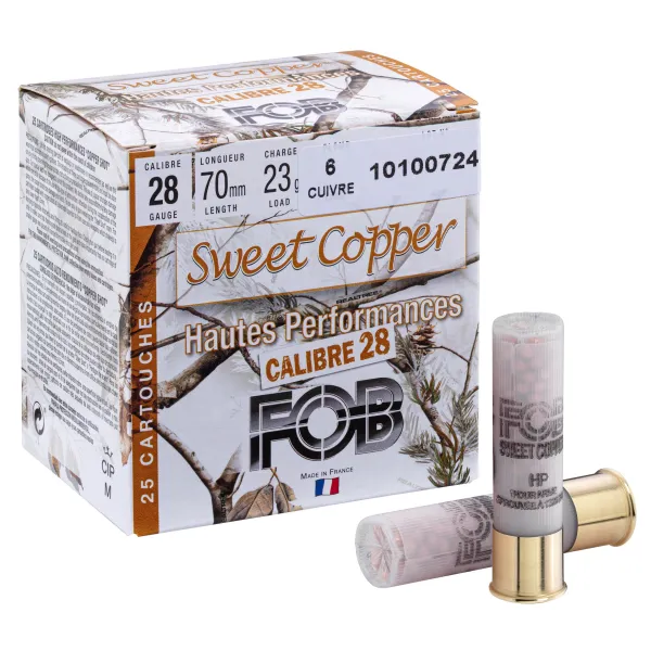 Cartouche de chasse sans plomb FOB Sweet Copper cal. 28 HP Calibre 28 - Plomb 6