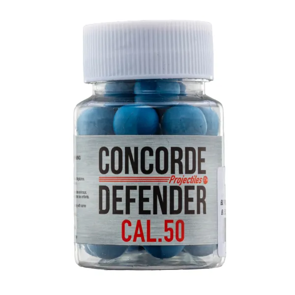 Cal. 50 - Billes de Défense caoutchouc - Pot de 30 billes Pot de 30 billes cal. 50