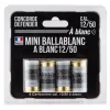 4 cartouches Mini Ballablanc cal. 12/50 à blanc 4 cartouches Mini Ballablanc cal. 12/50 - Blanc
