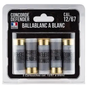 5 cartouches Ballablanc cal. 12/67 à blanc 5 cartouches Ballablanc cal. 12/67 - Blanc
