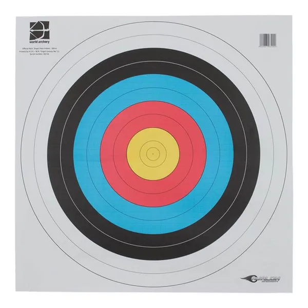 Blason de Cible World Archery 60?cm – Précision Standard Centre 10 60 cm - Lot de 100 cibles